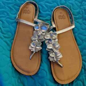 Size 10 ladies silver sandals
